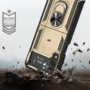 For Samsung Galaxy Z Flip4 Shockproof TPU + PC Protective Case with 360 Degree Rotating Holder(Gold)