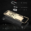For Samsung Galaxy Z Flip4 Shockproof TPU + PC Protective Case with 360 Degree Rotating Holder(Gold)