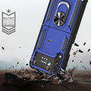For Samsung Galaxy Z Flip4 Shockproof TPU + PC Protective Case with 360 Degree Rotating Holder(Blue)