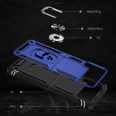 For Samsung Galaxy Z Flip4 Shockproof TPU + PC Protective Case with 360 Degree Rotating Holder(Blue)