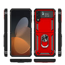 For Samsung Galaxy Z Flip4 Shockproof TPU + PC Protective Case with 360 Degree Rotating Holder(Red)