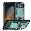 For Samsung Galaxy Z Flip4 Shockproof TPU + PC Protective Case with 360 Degree Rotating Holder(Dark Green)