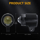 S7 Motorcycle Rearview Mirror LED Strobe Spotlight(Black)