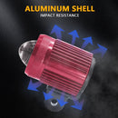 S7 Motorcycle Rearview Mirror LED Strobe Spotlight(Red)