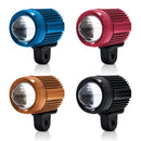 S7 Motorcycle Rearview Mirror LED Strobe Spotlight(Gold)