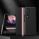 For Samsung Galaxy Z Fold4 Lychee Texture PU Card Slot Leather Case with Holder(Black)