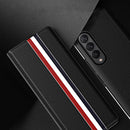 For Samsung Galaxy Z Fold4 Lychee Texture PU Card Slot Leather Case with Holder(Black)