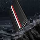 For Samsung Galaxy Z Fold4 Lychee Texture PU Card Slot Leather Case with Holder(Black)