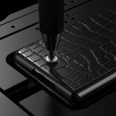 For Samsung Galaxy Z Fold4 Crocodile Texture Leather Folding Protective Case(Blue)