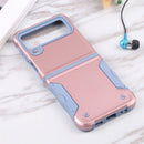 For Samsung Galaxy Z Flip4 Non-slip Shockproof Armor Phone Case(Rose Gold)