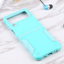 For Samsung Galaxy Z Flip4 Non-slip Shockproof Armor Phone Case(Mint Green)