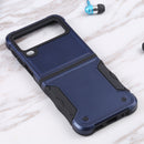 For Samsung Galaxy Z Flip4 Non-slip Shockproof Armor Phone Case(Blue)