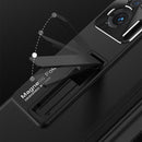For Honor Magic V GKK Magnetic Hinge Flip Phone Case with Holder(Black)