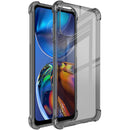 For Motorolo Moto E32 4G IMAK All-inclusive Shockproof Airbag TPU Case with Screen Protector(Transparent Black)