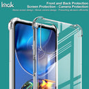 For Motorolo Moto E32 4G IMAK All-inclusive Shockproof Airbag TPU Case with Screen Protector(Transparent Black)