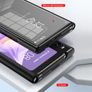 For Huawei Mate Xs 2 Side Frame Stick Leather Magnetic Phone Case(Litchi Texture White)