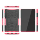 For Lenovo Tab M10 Plus 10.6 3rd Gen 2022 Tire Texture TPU+PC Shockproof Case with Holder(Pink)