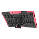 For Lenovo Tab M10 Plus 10.6 3rd Gen 2022 Tire Texture TPU+PC Shockproof Case with Holder(Pink)
