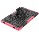 For Lenovo Tab M10 Plus 10.6 3rd Gen 2022 Tire Texture TPU+PC Shockproof Case with Holder(Pink)