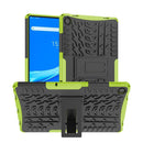 For Lenovo Tab M10 Plus 10.6 3rd Gen 2022 Tire Texture TPU+PC Shockproof Case with Holder(Green)