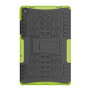 For Lenovo Tab M10 Plus 10.6 3rd Gen 2022 Tire Texture TPU+PC Shockproof Case with Holder(Green)