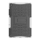 For Lenovo Tab M10 Plus 10.6 3rd Gen 2022 Tire Texture TPU+PC Shockproof Case with Holder(White)