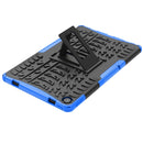 For Lenovo Tab M10 Plus 10.6 3rd Gen 2022 Tire Texture TPU+PC Shockproof Case with Holder(Blue)