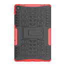 For Lenovo Tab M10 Plus 10.6 3rd Gen 2022 Tire Texture TPU+PC Shockproof Case with Holder(Red)