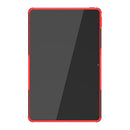 For Lenovo Tab M10 Plus 10.6 3rd Gen 2022 Tire Texture TPU+PC Shockproof Case with Holder(Red)