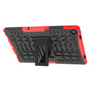 For Lenovo Tab M10 Plus 10.6 3rd Gen 2022 Tire Texture TPU+PC Shockproof Case with Holder(Red)