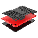 For Lenovo Tab M10 Plus 10.6 3rd Gen 2022 Tire Texture TPU+PC Shockproof Case with Holder(Red)
