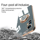 For Xiaomi 12 Lite 6D Electroplating Full Coverage Silicone Phone Case with Magnetic Ring Holder(Light Purple)