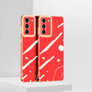 For Samsung Galaxy S21 FE 5G Pupil Shadow Electroplating Shockproof Protective Phone Case(Red)
