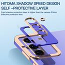 For Samsung Galaxy S21 FE 5G Pupil Shadow Electroplating Shockproof Protective Phone Case(Red)