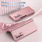 For Samsung Galaxy Z Fold3 5G Electroplating Hinged Folding Phone Case with S Pen Fold Edtion(Pink)