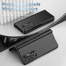 For Samsung Galaxy Z Fold3 5G Electroplating Hinged Folding Phone Case with S Pen Fold Edtion(Black)