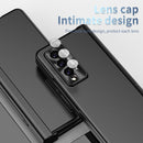 For Samsung Galaxy Z Fold3 5G Electroplating Hinged Folding Phone Case with S Pen Fold Edtion(Black)