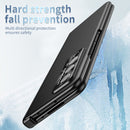 For Samsung Galaxy Z Fold3 5G Electroplating Hinged Folding Phone Case with S Pen Fold Edtion(Black)