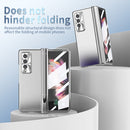 For Samsung Galaxy Z Fold3 5G Electroplating Hinged Folding Phone Case with S Pen Fold Edtion(Silver)