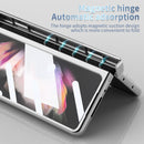 For Samsung Galaxy Z Fold3 5G Electroplating Hinged Folding Phone Case with S Pen Fold Edtion(Silver)