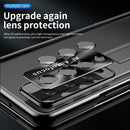 For Samsung Galaxy Z Fold3 5G Magnetic Hinges Plating Phone Case with Holder(Black)