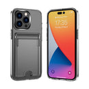 Crystal Card Slot PC + TPU Phone Case For iPhone 14 Pro Max(Transparent)