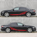 2 PCS/Set D-944 Striped Plaid Pattern Car Modified Decorative Sticker(Red)