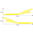 2 PCS/Set D-944 Striped Plaid Pattern Car Modified Decorative Sticker(Yellow)
