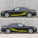 2 PCS/Set D-944 Striped Plaid Pattern Car Modified Decorative Sticker(Yellow)