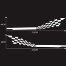 2 PCS/Set D-944 Striped Plaid Pattern Car Modified Decorative Sticker(White)