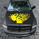 D-956 Butterfly Girl Pattern Car Modified Decorative Sticker(Yellow)