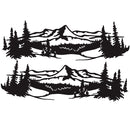 2 PCS/Set D-957 Mountains Pattern Car Modified Decorative Sticker(Black)
