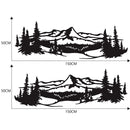 2 PCS/Set D-957 Mountains Pattern Car Modified Decorative Sticker(Black)