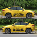 2 PCS/Set D-957 Mountains Pattern Car Modified Decorative Sticker(Black)